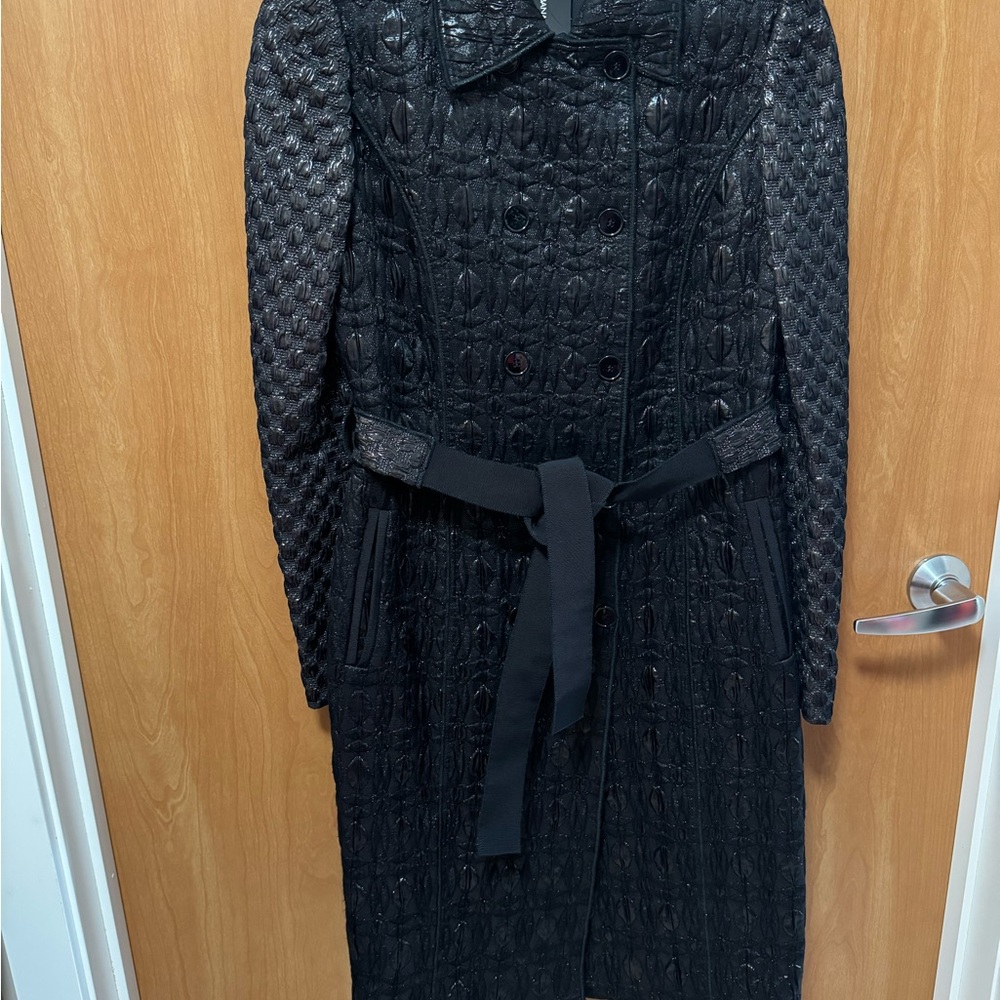 Dolce & Gabbana Trench Coat Elegant Black Quilted. Used in very good condition